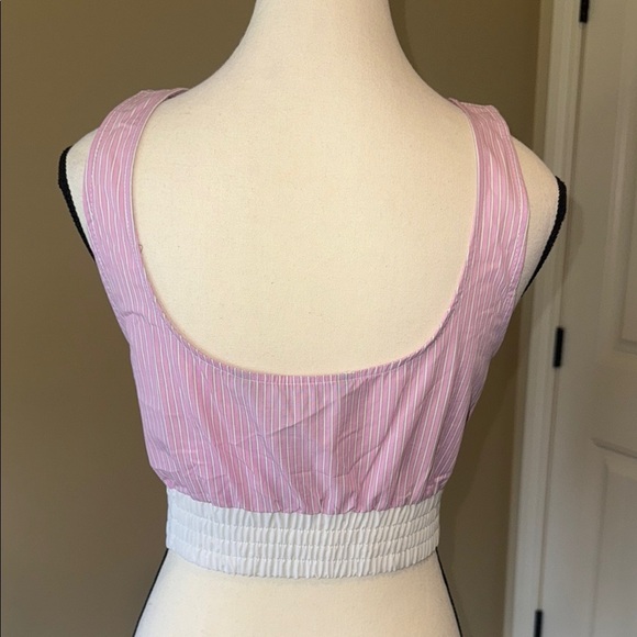 Pink and White Striped Women's Top - Picture 5 of 9
